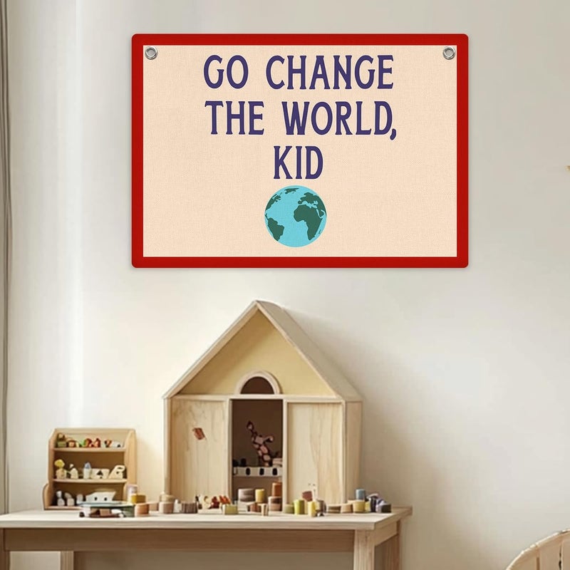 XFN Playroom Wall Decor, Playroom Sign Banner Wall Hanging, Playroom Essentials Banner Flag, Wall Flag Nursery Bedroom Toddler Room Decor for Boys Girls, Classroom Decorations, Banner for Room - Image 2